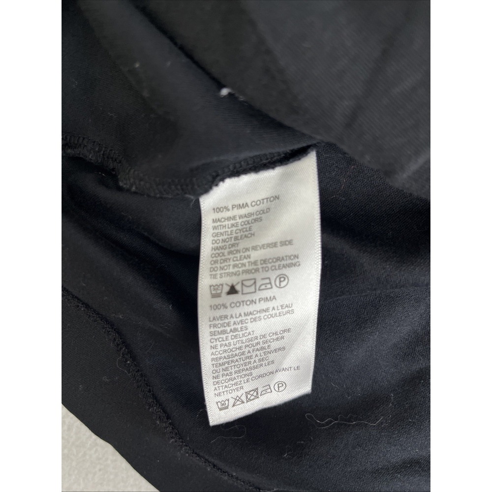 Tommy Bahama Womens Half Zip Jacket Black Pima Cotton Pineapple Sparkle Large - Picture 7 of 8